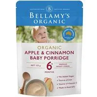 Bellamy's Organic Apple Cinnamon Baby Porridge 125g