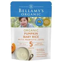 Bellamy's Organic Pumpkin Baby Rice with Prebiotic 125g