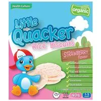 Little Quacker Rice Biscuits Strawberry Flavour 40g